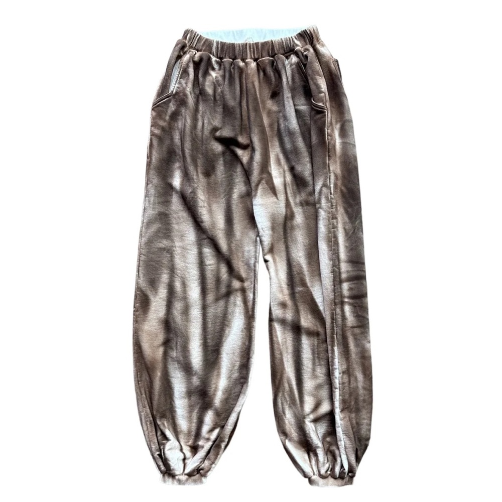 AYA PDF Wildcat Pants Sweatpants Brown White Oversized Brown Unisex Size Large